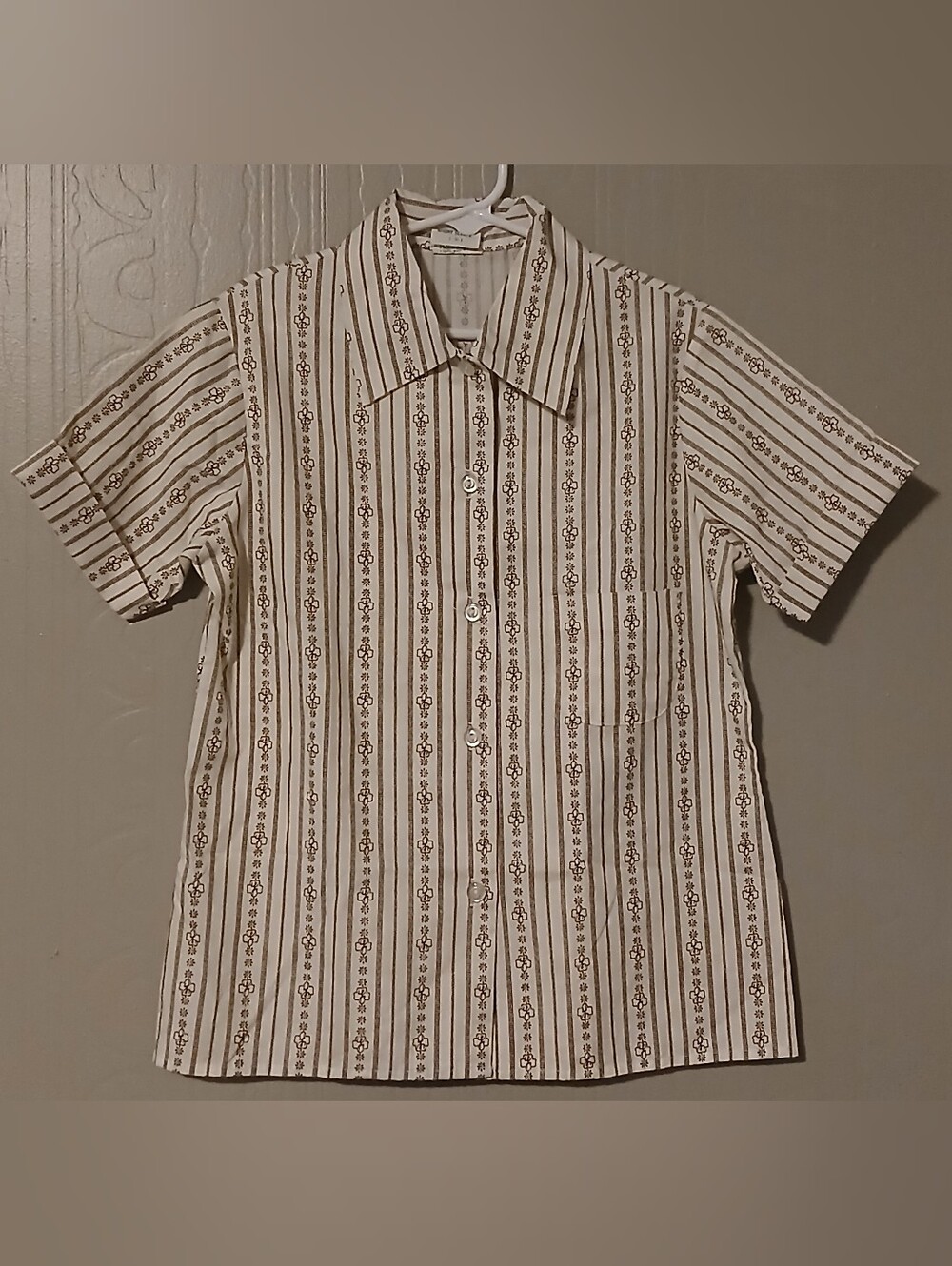 Girl Scouts Vintage Girls Size 10 Brown Top
